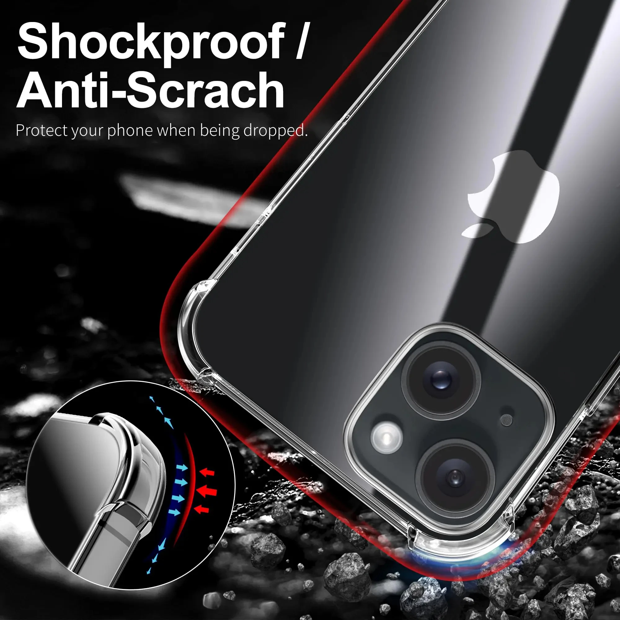 Shockproof Transparent Silicone Phone Case - Clear Protective Accessory