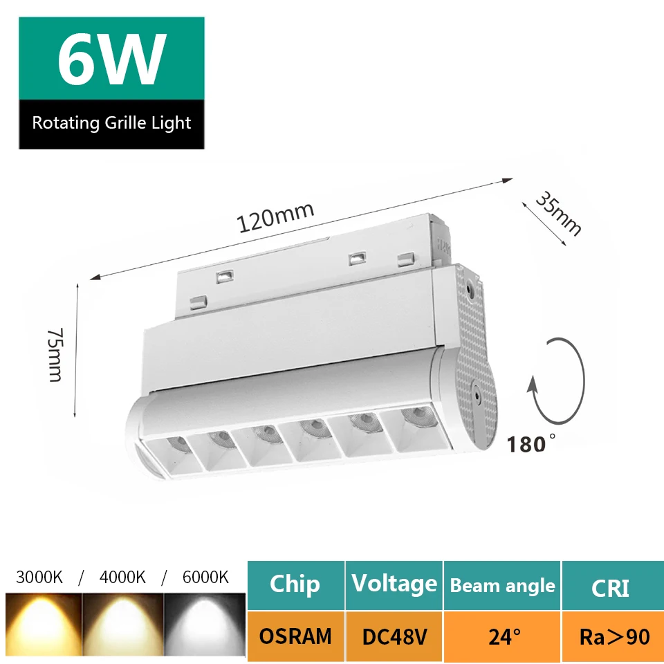 6W Rotating Grille