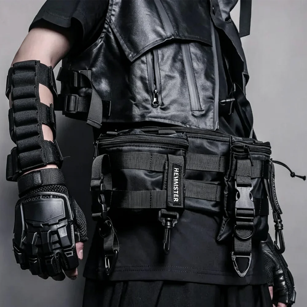 รูปสินค้า กระเป๋าผ้าสไตล์ Techwear ผู้ชายผู้หญิง ถอดได้ ใส่สบาย พร้อมกระเป๋า Crossbody