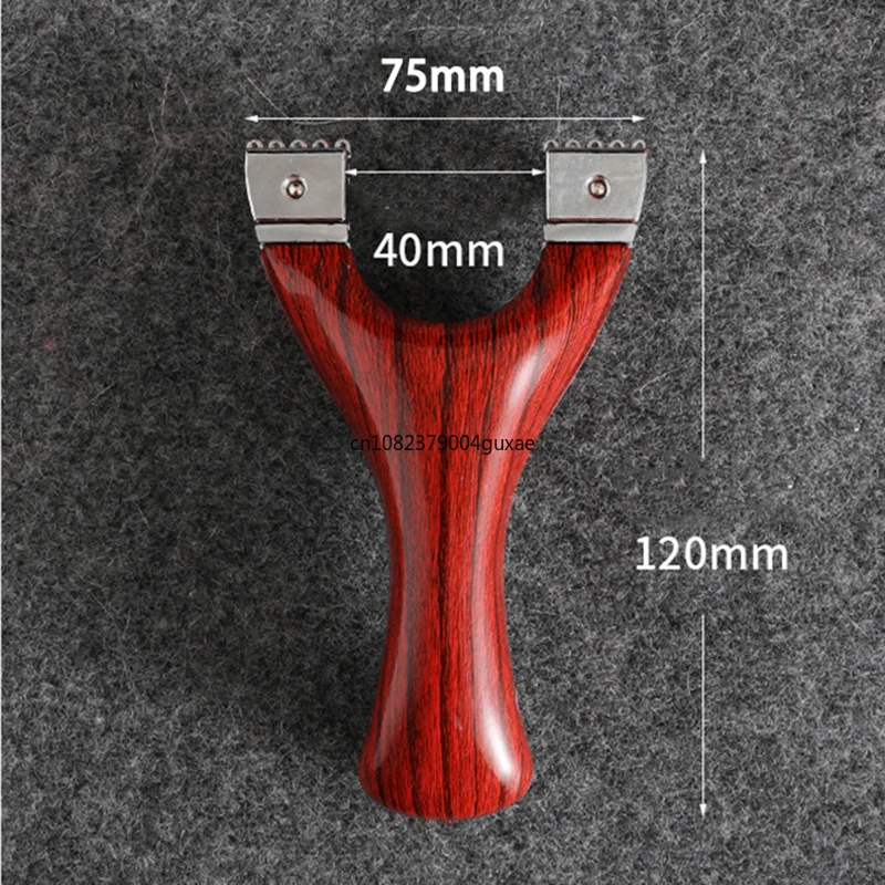 Outdoor Slingshot Metal Abrasive Solid Wood Grip