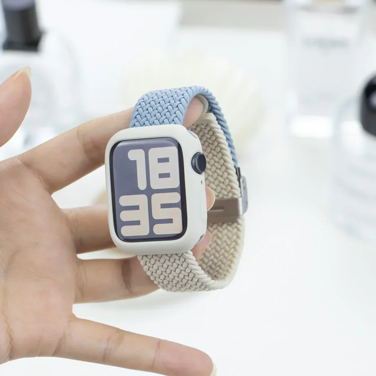 Candy Case and Strap Set for Apple Watch - Nylon/Silicone Correa Strap