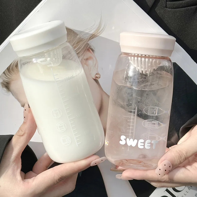 Description Picture 3 of item300ML Mini Small Capacity Water Bottle Portable Pocket Cup With Tea Strainer Reusable Plastic Drinking Cup Drop Heat-resistant