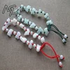 Customized Natural Emerald Chinese Zodiac Beads Knotted Bracelet Adjustable Bangle Jewellery Accessories DIY Hand-Carved Amulet