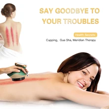 

Electric Cupping massage Guasha Scraping Heat Massager machine Heating Fat Burner Slimming Anti Cellulite Suction Cups For Body