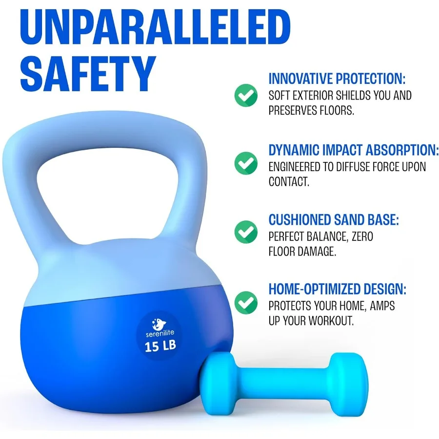 Soft Kettlebells, Kettlebell Sets, Kettle Bell Sets for Women & Men, Safe Strength Training Kettlebells, Kettlebell Weights for