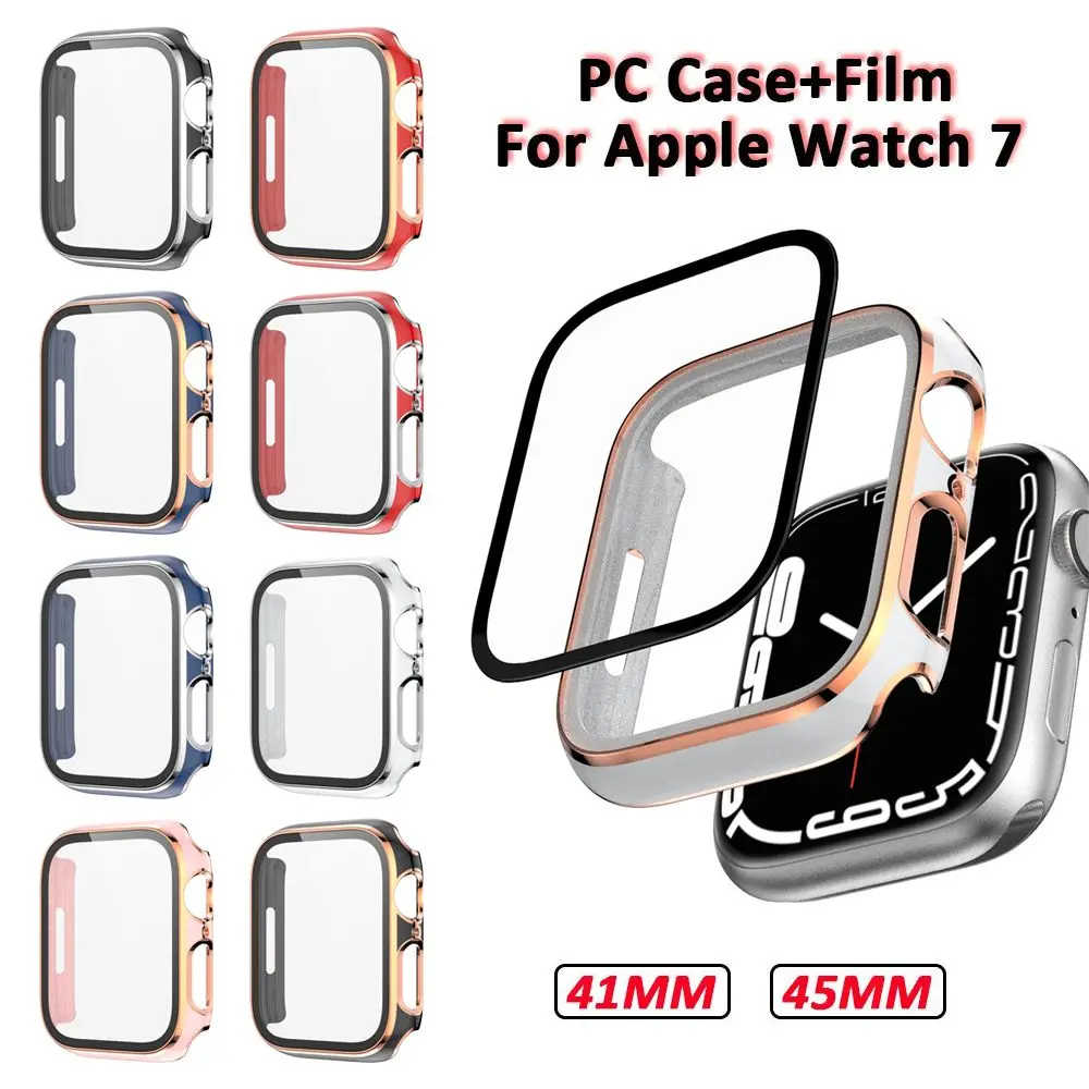 Новинка защитное стекло на весь экран 360 ° для Apple Watch серии 7 HD защитный чехол из