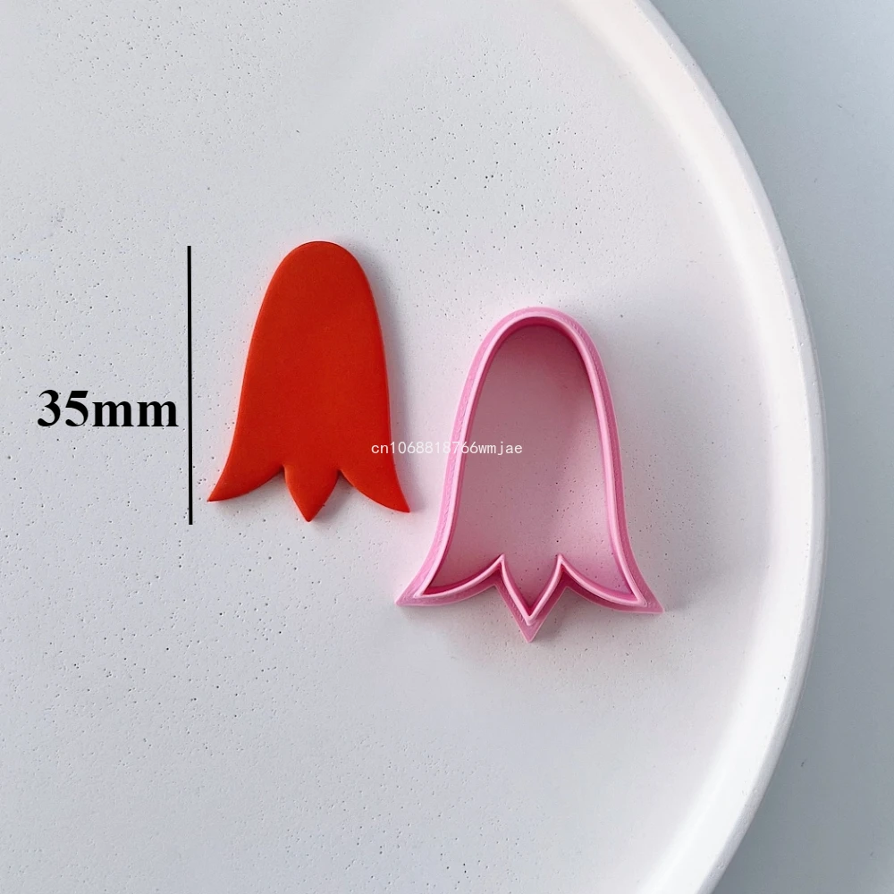 Polymer Clay Cutter Five Petals Shape Spring Flower Dangle Clay Embossing Moulds DIY Pendant Jewelry Cutting Tools