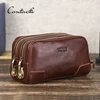 Genuine Leather Men Travel Cosmetic Bag Password Designer Portsble Toiletries Kit Organizer Makeup Wash Pouch Large Capacity 1