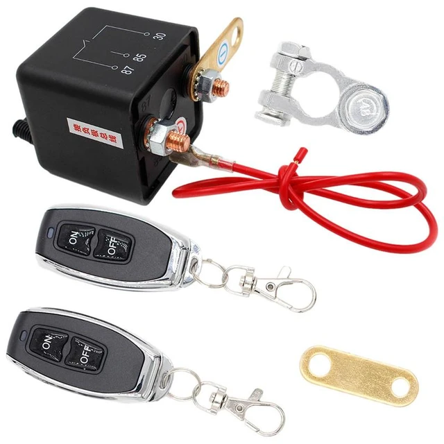 Interruptor de aislador de batería Universal, relé integrado para  motocicleta, coche, RV, con desconexión de Control remoto inalámbrico, CC  de 12V - AliExpress