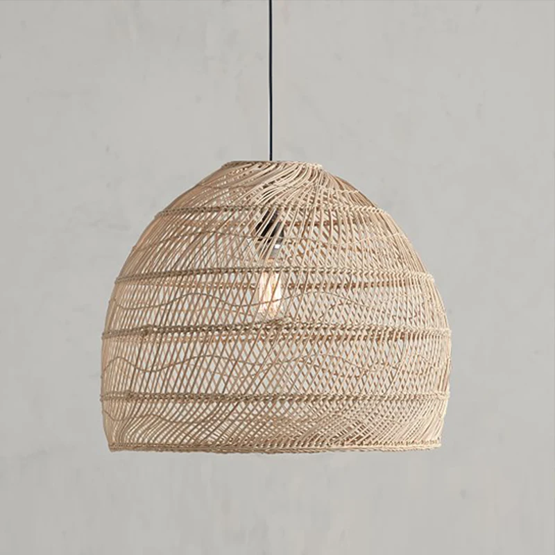 

Modern Rattan Pendant Lights Japanese Style Hanglamp For Living Room Bedroom Dining Room Bar Decor Loft E27 Luminaire Suspension