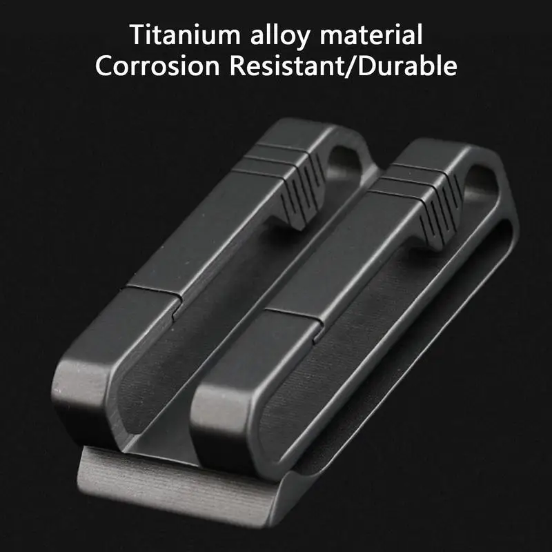 Titanium Belt Key Holder Double Row Key Clips For Keychains Belt Keychain  Gifts For Men Metal Fit Titanium Belt Clip Key Ring