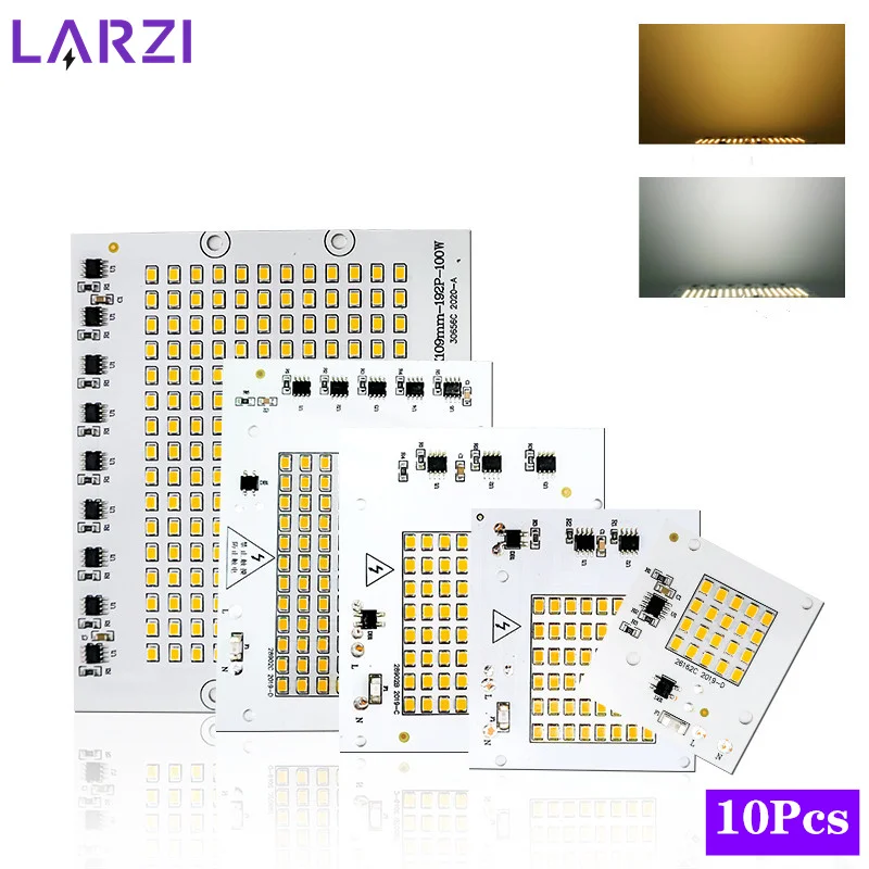 LED Chip Lamp 10W 20W 30W 50W 100W SMD2835 Light Beads AC 220V 230V 240V Led Floodlight Outdoor Lighting Spotlight 10pcs/lot