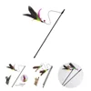 Funny Kitten Toys Cat Teaser Interactive Toy Rod with Bell and Feather Toys for Cats Teaser Interactive Toy Rod Cats Gatos Stick 4