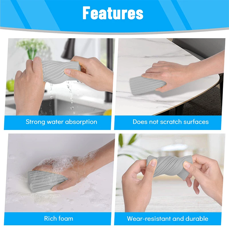 1/2/4Pcs Strong Water Absorption PVA Sponge Thickened Soft Car Cleaning Sponge Rubbing Damp Clean Duster Car Detailing Tools