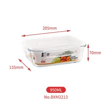  Glass Fresh-Keeping Box High Borosilicate Heat-Resistant Glass Lunch Box With Lid High Temperature Resistant Special Sealed Bowl 