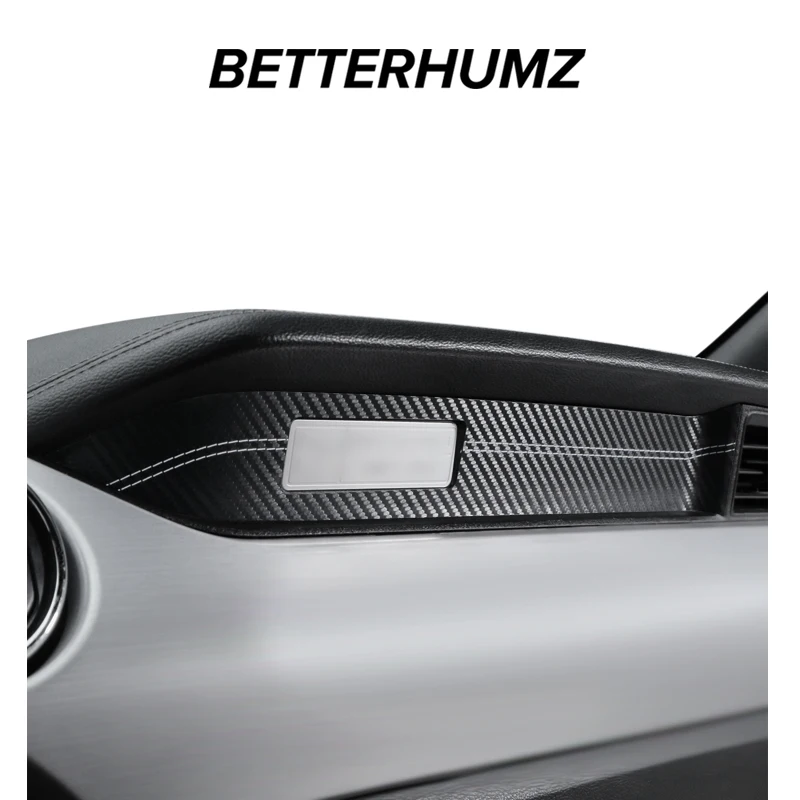 For Ford Mustang 2015-Made of Alcantara Car Interior Dashboard Panel Trim Strips Instrument Stickers Tuning Accessories car interior trim