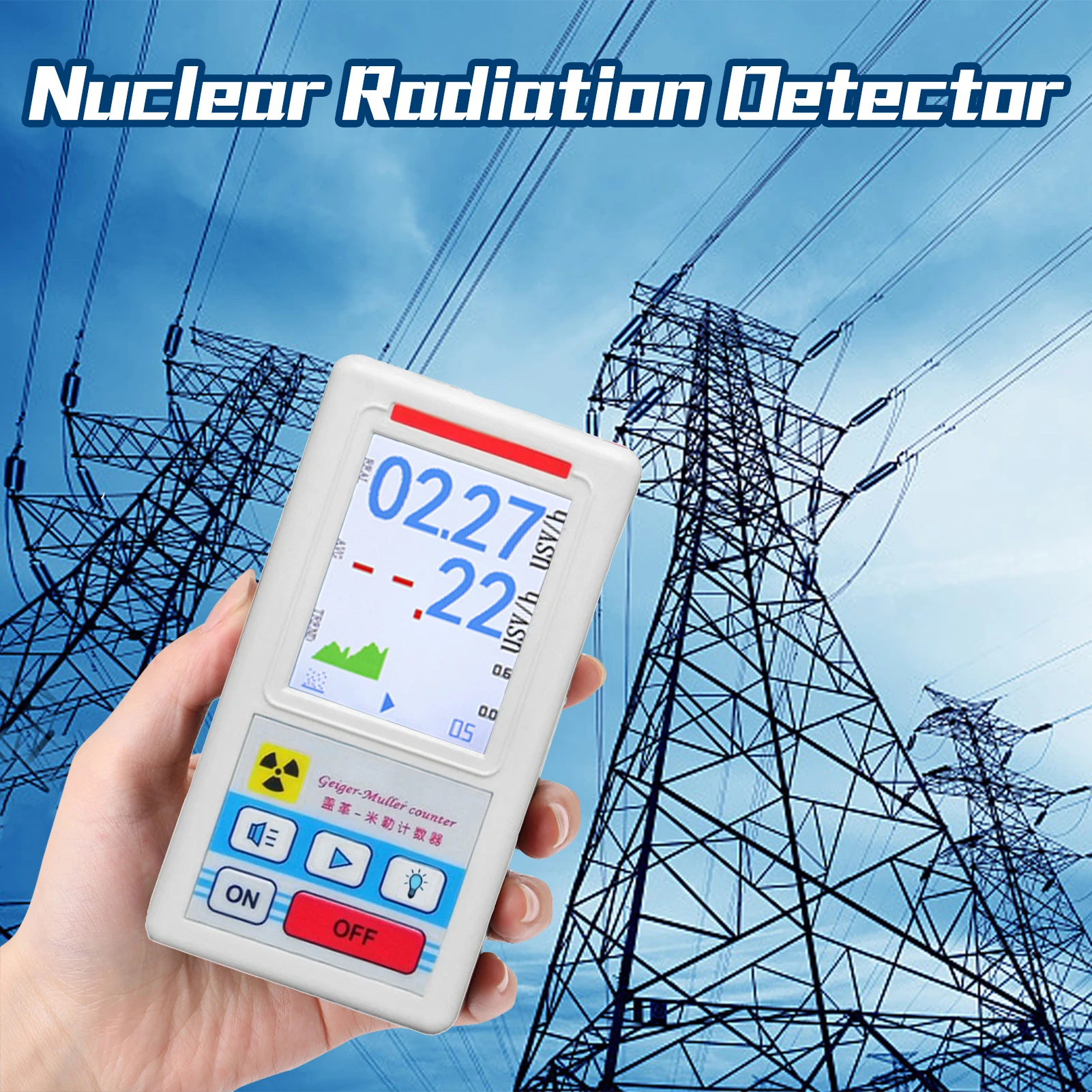 Portable Nuclear Radiation Detector Geiger Counter Radioactive Detection Meter Radio Active Dosimeter X-ray Beta Gamma Detector