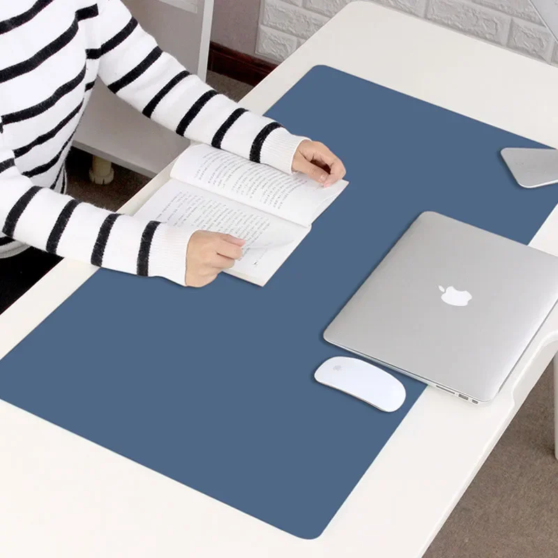 Double-side MousePad PU Leather Desk Mat Portable Large Office Mouse Pad XXL Carpet Waterproof Anti-stain Desk Mause Pad For PC Mouse Pad Computer Desk Mat