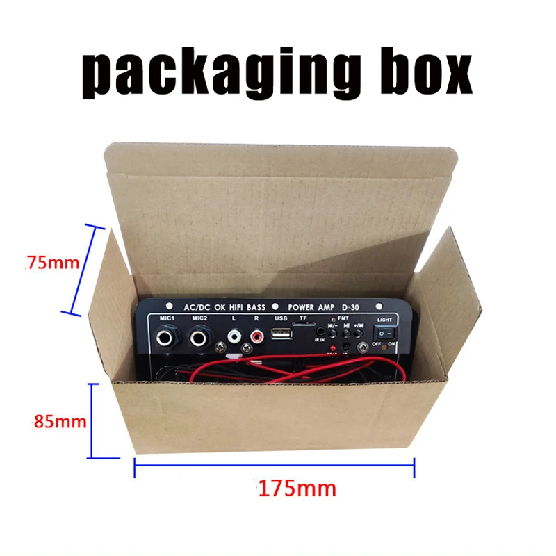 110V 220V 12V Digital Bluetooth Amplifier Board Subwoofer Dual Microphone Karaoke Amp Speaker Home Theater DIY 30W