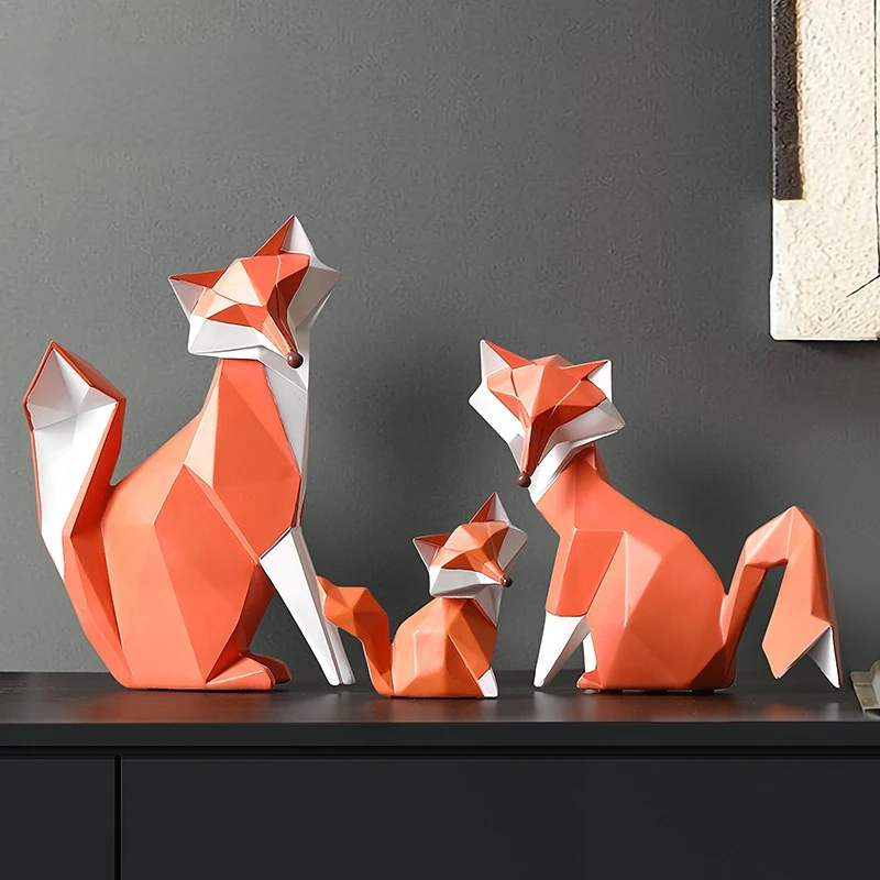 

Modern Simple Cute Fox Decoration Family Living Room TV Cabinet Wine Cabinet Decoration Christmas Wedding New Year Gift