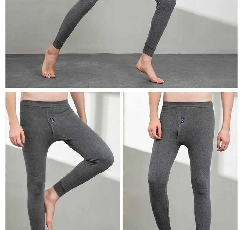 Description Picture 4 of item1PCS 100%Cotton Thermal Underwear Men Long Johns Hombre Autumn Winter Keep Warm Thermal Bottoms Mens Leggings Thermo Long Pants