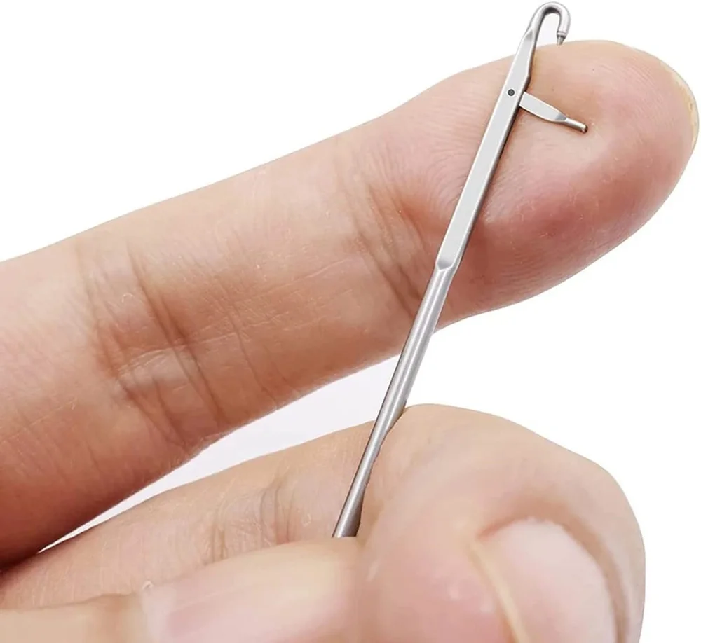 Description Picture 6 of item1-5PCS Stainless Steel Sewing Loop Turner Hook Turning Fabric Tube Strap Belt Handmade DIY Quitling Tool Accessories 17.5&26.5CM