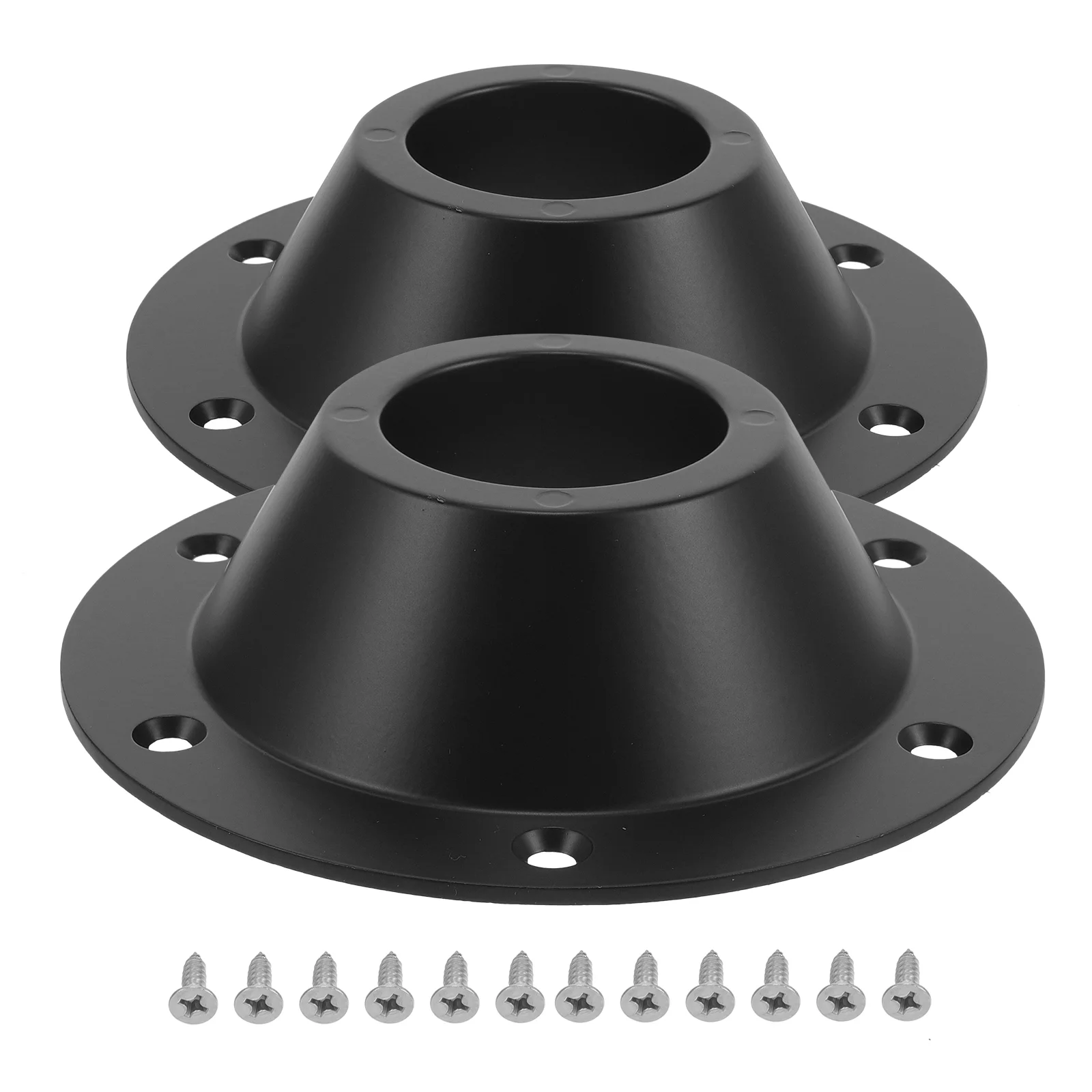 

2 Pcs Accessories Fall to The Ground RV Base Aluminum Pedestal Table Dining Only