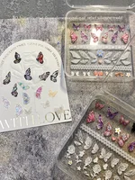 1pc  Embossed Butterfly 3D Acrylic Nail  Mold Nail Art Decorations Nails DIY Silicone Nail Stamping Plates Nails Products Nail 1