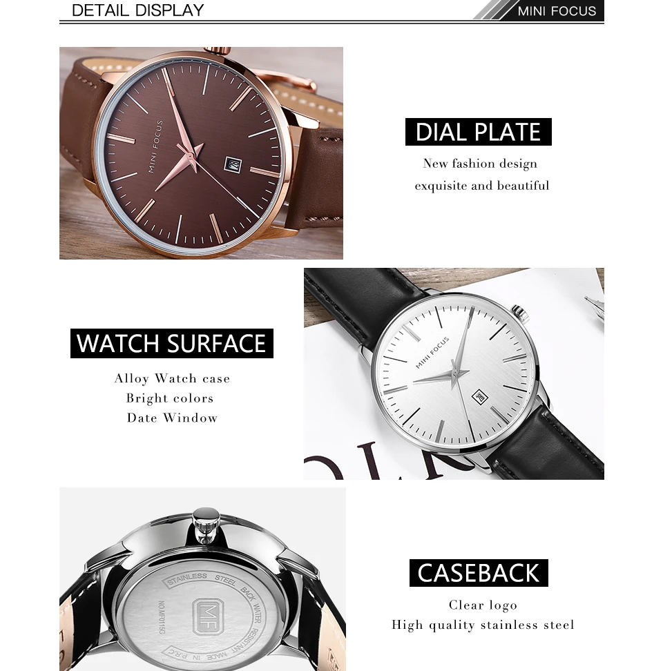 MINI FOCUS Quartz Watch for Men Waterproof_voghion.com