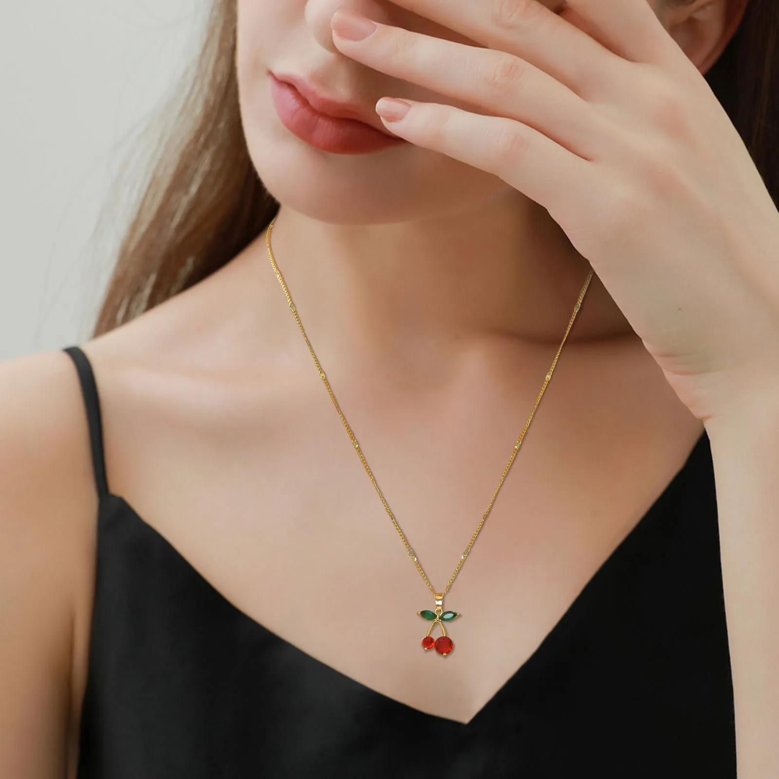 送料税込【AMY O】Cherry Charm Pendant 14K☆チャーム ♪国内発 S0f54e19233e74b4d946308f0430aa