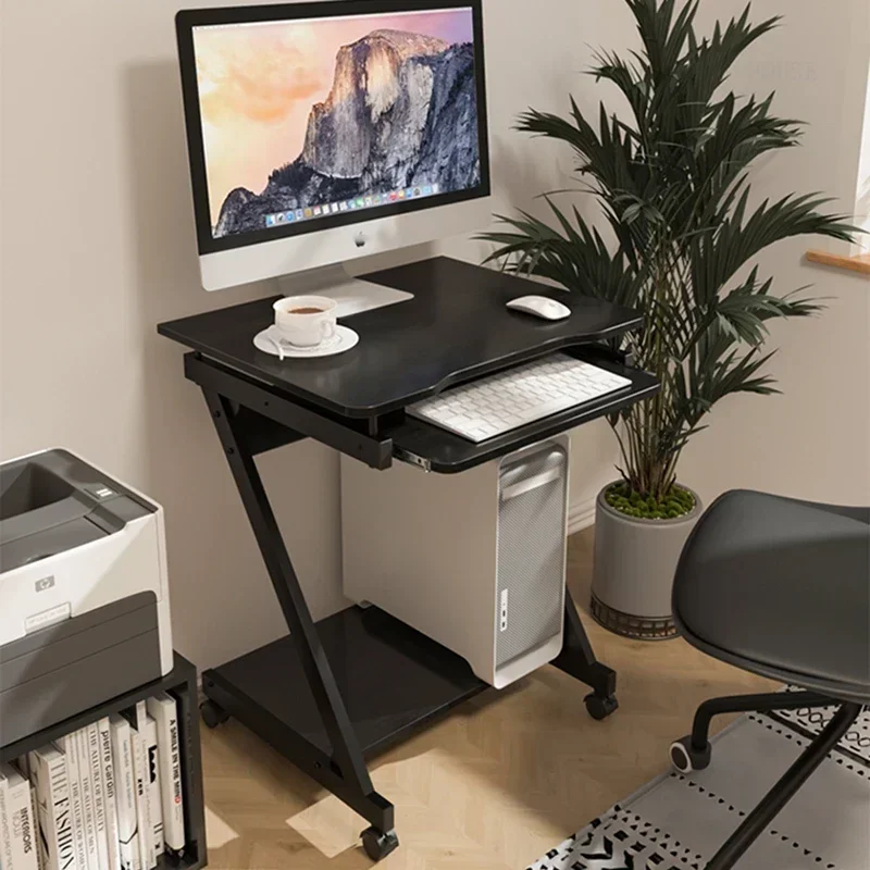 Mini Computer Desktop Desk Mini Desktop Computer Desks for Office Modern Plate Desks with Wheels ...