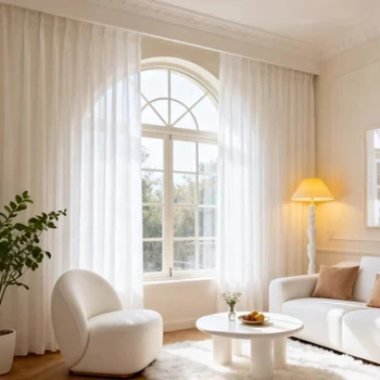 Luxury White Sheer Curtains 5