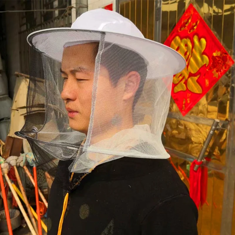 Beekeeping Protective Apparatus White Bee Hat Double Wire Beekeeping