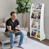 Floor-Standing Magazine Rack, Brochure Display Stand Floor, with 4 Tiered Design for Home Office, Magazines Racks 3