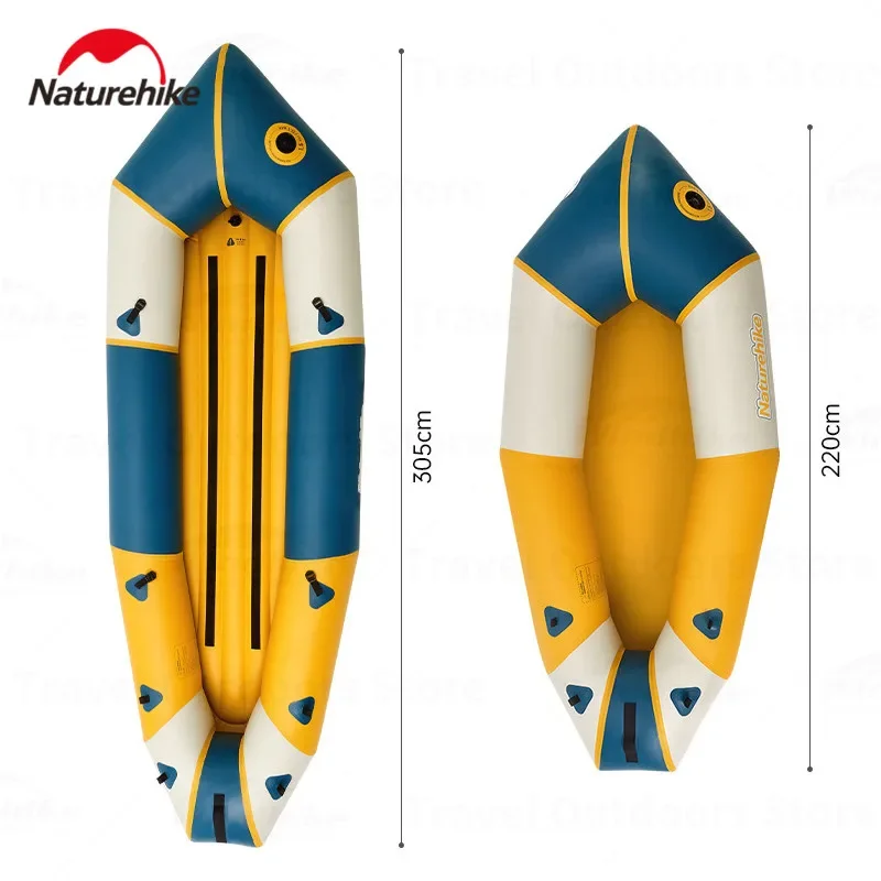 Naturehike Loud Backpack Kayak 1-2 Persons Water Sports Outdoor Portable Folding Inflatable Boat TPU Material Fishing Boat naturehike outdoor camping picnic portable lightweight mini titanium wood stove