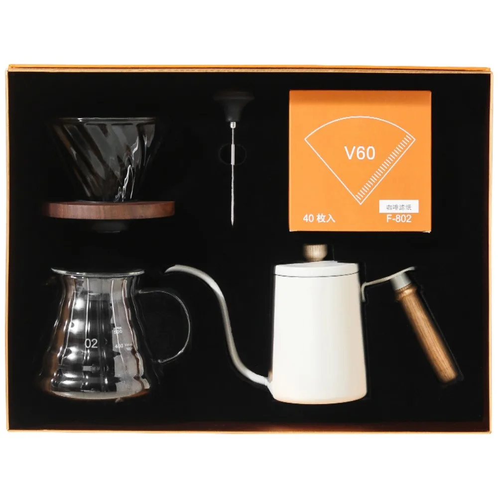 

Hand brewed coffee gift box set 5 pieces set holiday coffee gift coffee pot sharing pot coffee utensils Coffee Set Barista