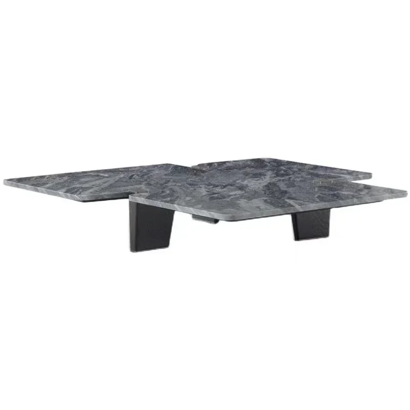 Italian minimalist designer living room coffee table special-shaped stone slab personality model house customized