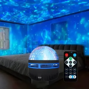 1pc Ocean Wave Projector,With 7-Colors Patterns & Remote Control,USb Powered For Bedroom Home Theater, Ceiling, Room Decor 1