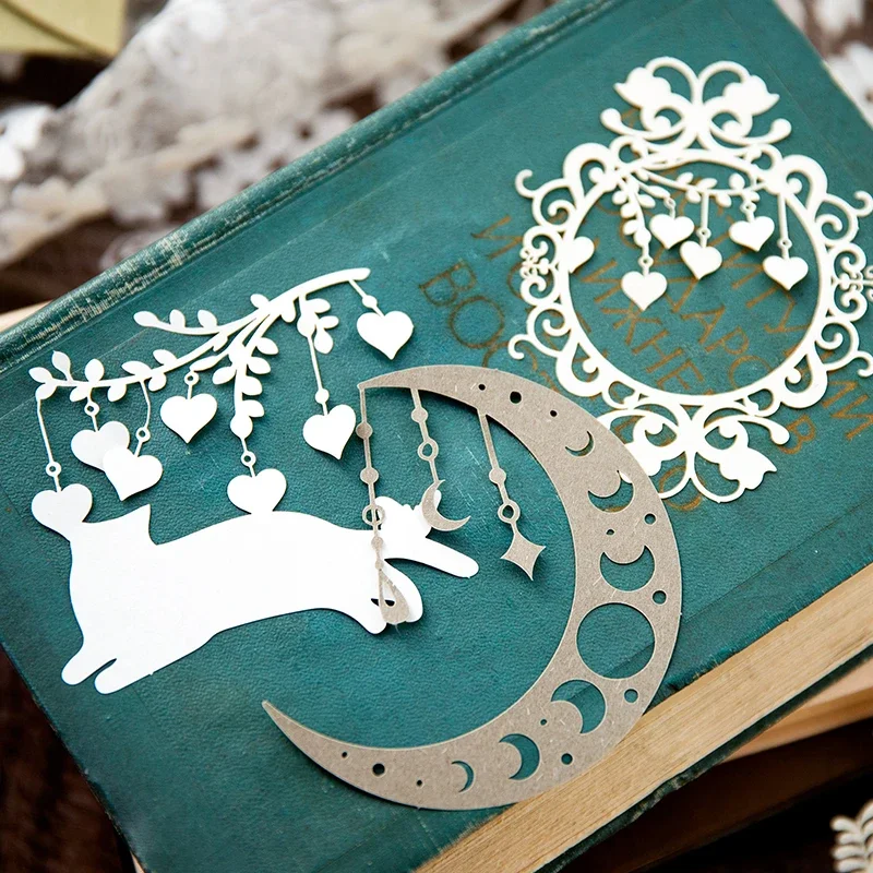 10 pcs/pack Material paper hollowed out decoration artistic handbooks material decoration collage and backing paper 6 kinds 3