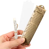1 Set Mezuzah Judaica Metal Door Mezuza Hebrew Letter Hanukkah Religious Gift 1