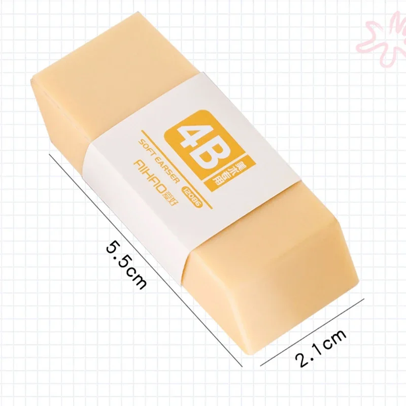 Morandi Color 4B Eraser Portable Rubber for Kids Student Gift Stationery Prizes Office School Exam Correction Art Supplies 4Pcs pencil eraser