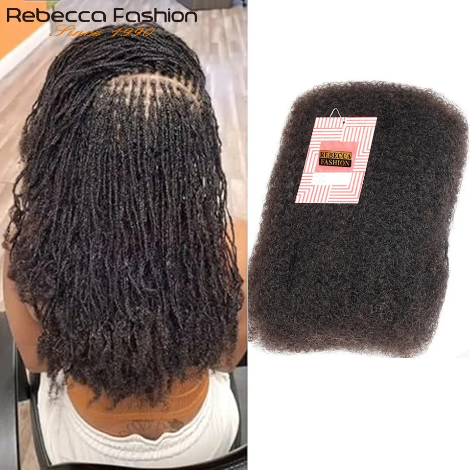 Afro Kinky Bulk Human Hair Extensions QVR US Local Shipping Natural Black/Brown Lightweight For Braiding Styling Everyday Wear