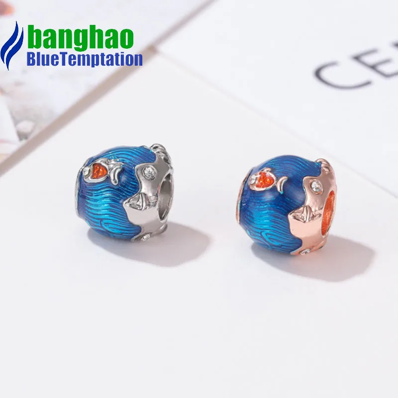 Wholesale DIY Fashion Small fish Charm for making accessories for jewelry alloy pendants bracelets beads ENM937