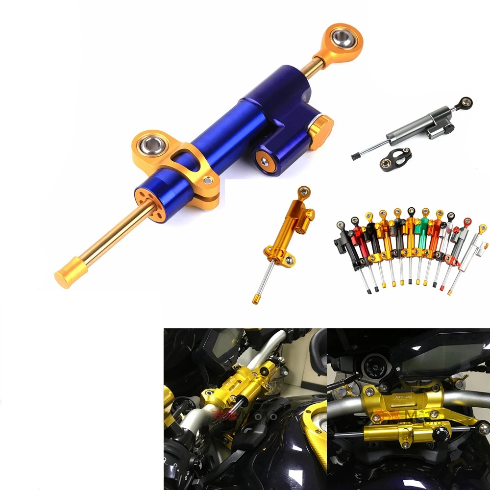 

255mm Motorcycle CNC Aluminum Adjustable Steering Damper Direction Damper Shock Absorber Stabilizer For Yamaha MT-09 Tracer