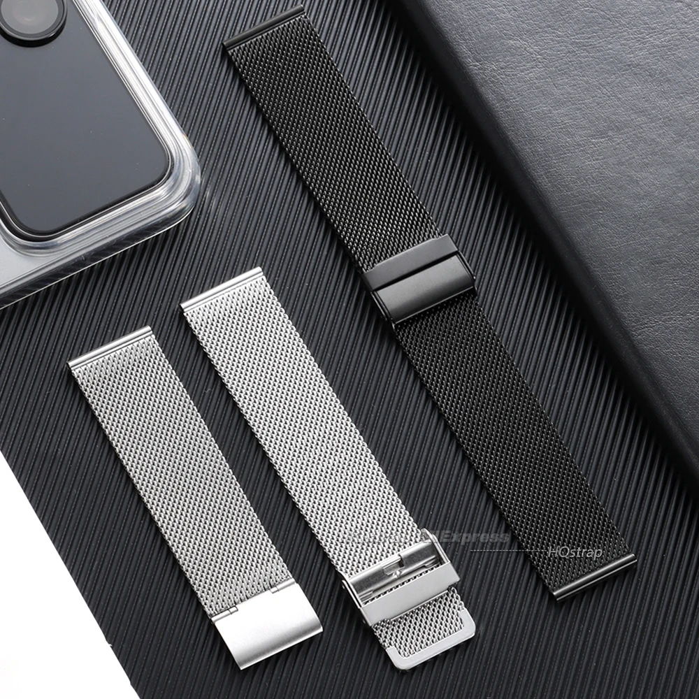 Sleek Milanese Mesh Stainless Steel Watch Strap - Versatile Replacement Wristband