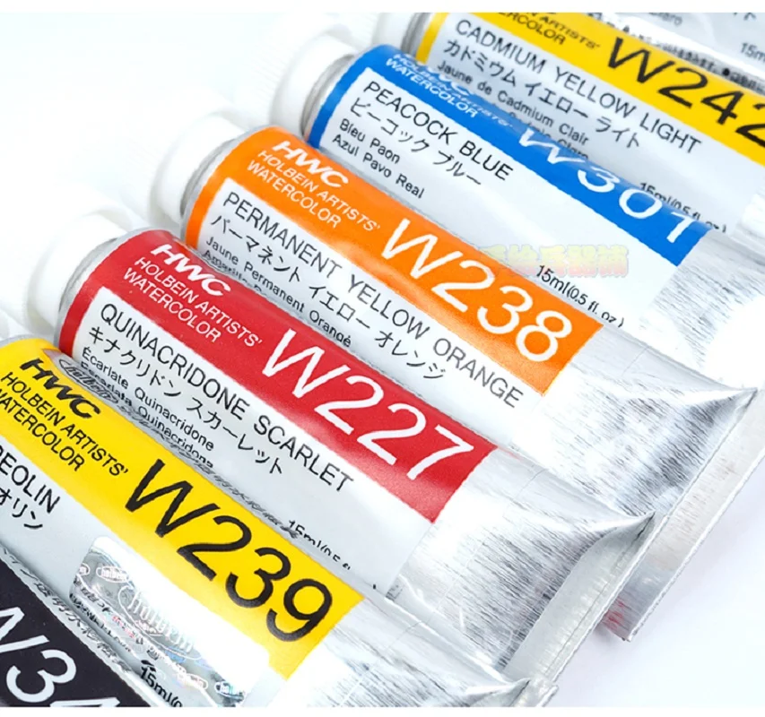 Imported Holbein Watercolor Paint 15ml Tube 108 Color Transparent HB Artist Palette beginner student Art Supplies watercolor painting set,watercolor paint,watercolor pigment