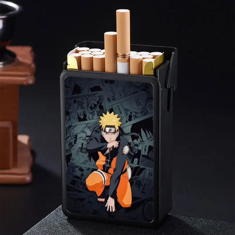 NARUTO-ナルト-漫画の自動巻きタバコボックス,サスケ,カカシ,暁,20