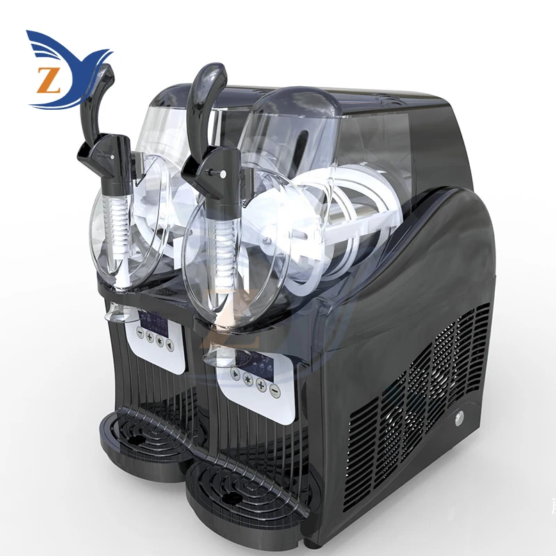 Slush Cold Drink Snow Melt Machine Double Cylinder Commercial Pellet Juice Beverage Automatic Mixing Smoothie Milk Tea Smoothie 3