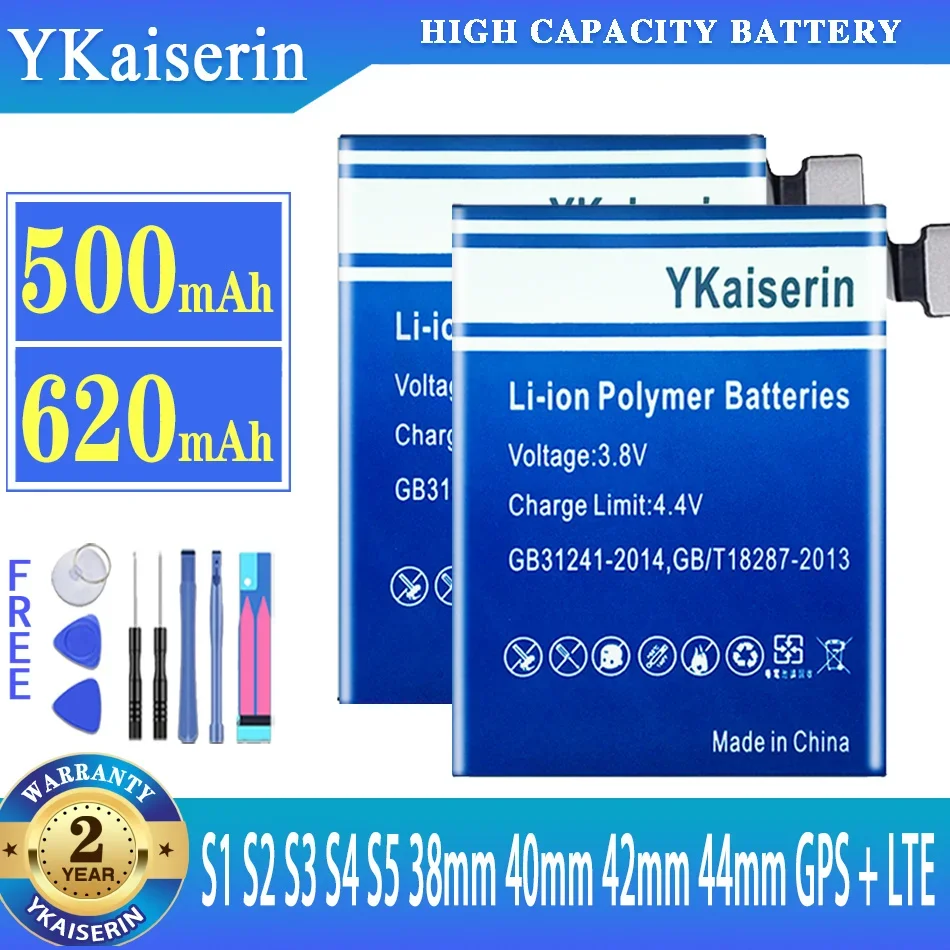 Batteria Ykaiserin Per Apple Watch Iwatch Series 1 2 3 4 38Mm 40Mm 42Mm 44Mm Gps + Lte S1 S2 S3 S4 S5 Batteria + Strumenti Gratuiti