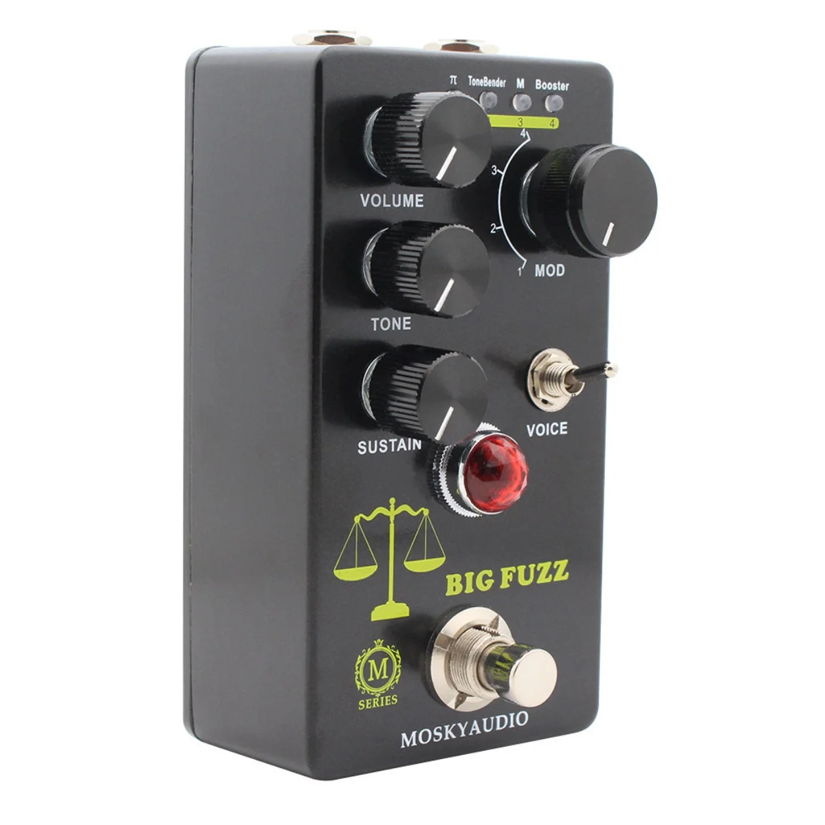 Mosky Big Fuzz Effect Pedal Fuzz Guitar Magnetic Effect Device with 4 Buttons Suitable for Guitar Bass Instrument Accessories 